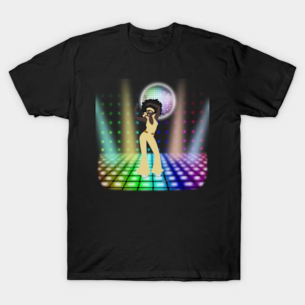 Black Disco Chick T-Shirt by TheLadyRaven